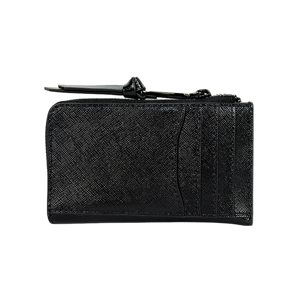 【MARC JACOBS】The Snapshot DTM 防刮皮革附勾釦拉鍊零錢包/卡夾包(黑色)2F3SMP052S07 001