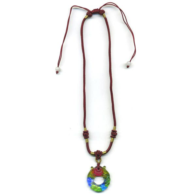 鹿港窯水晶琉璃｜旭日東昇項鍊 光明前程步步高升招財納福