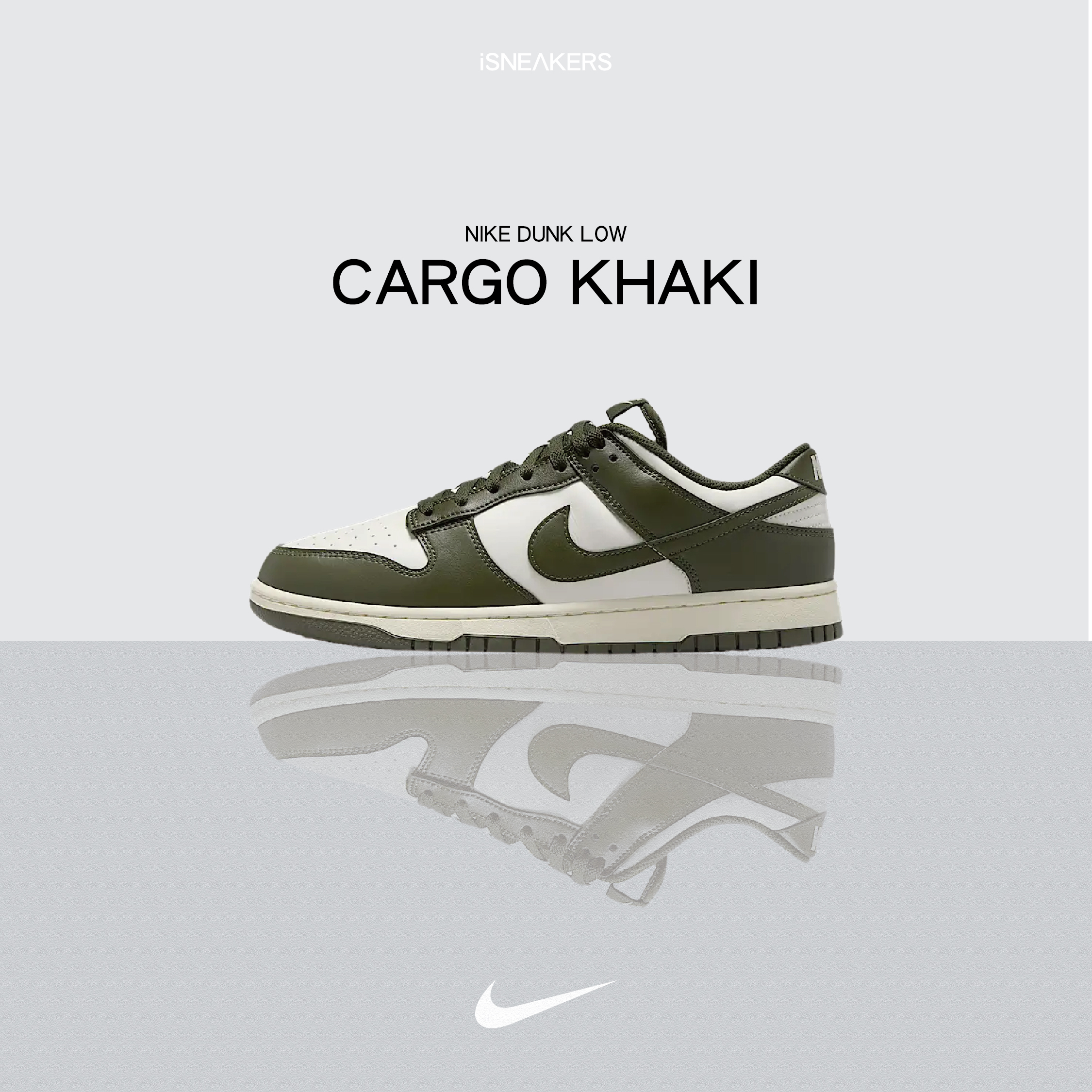 iSNEAKERS｜Nike Dunk Low "Cargo Khaki" 橄欖綠 奶油底 HF5441-102