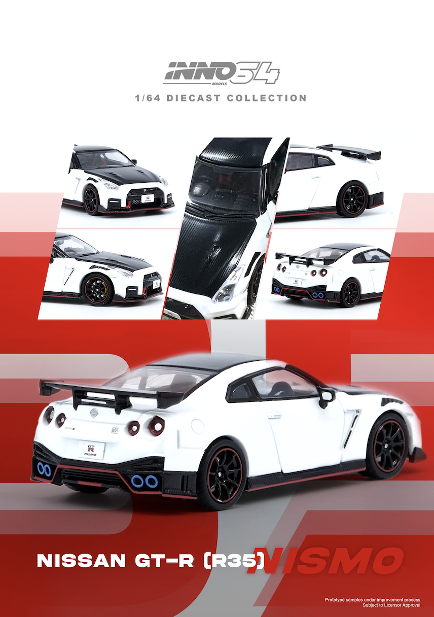 【預訂】INNO64 Nissan GT-R (R35) NISMO White