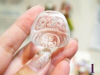 白晶達摩擺件 (T-AA8)