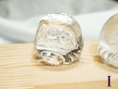 白晶達摩擺件 (T-AA8)