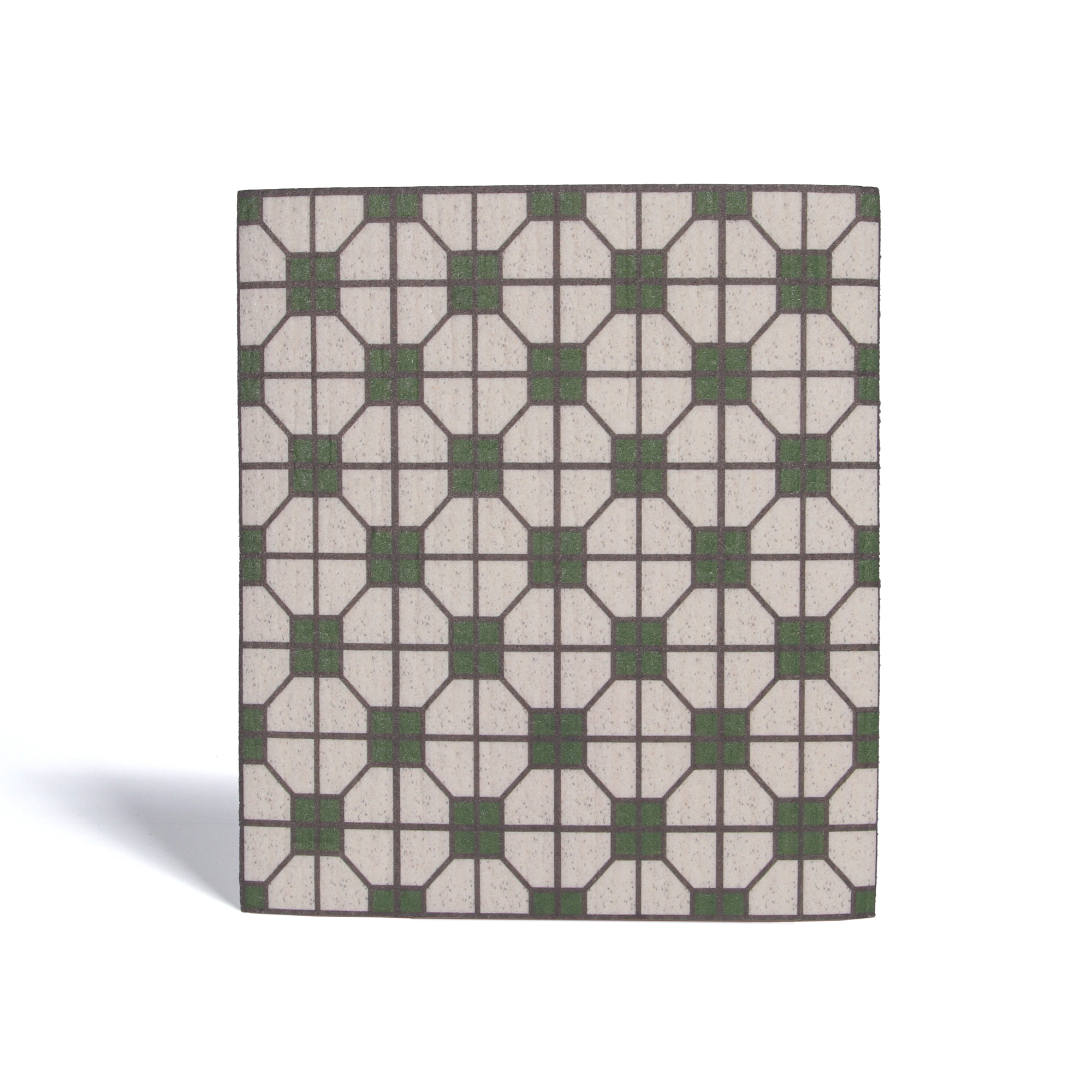 LEAFFY daichafan mosaic tile eco friendly cellulose sponge cloth - green