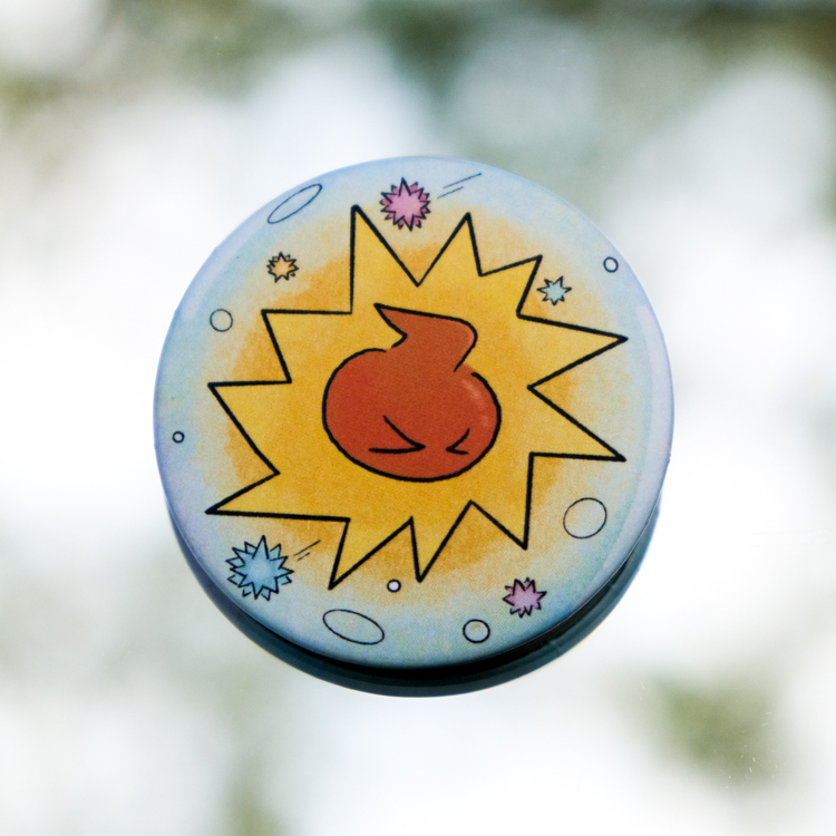 SPPPP X kk｜霧面磁鐵胸章｜氣泡三波