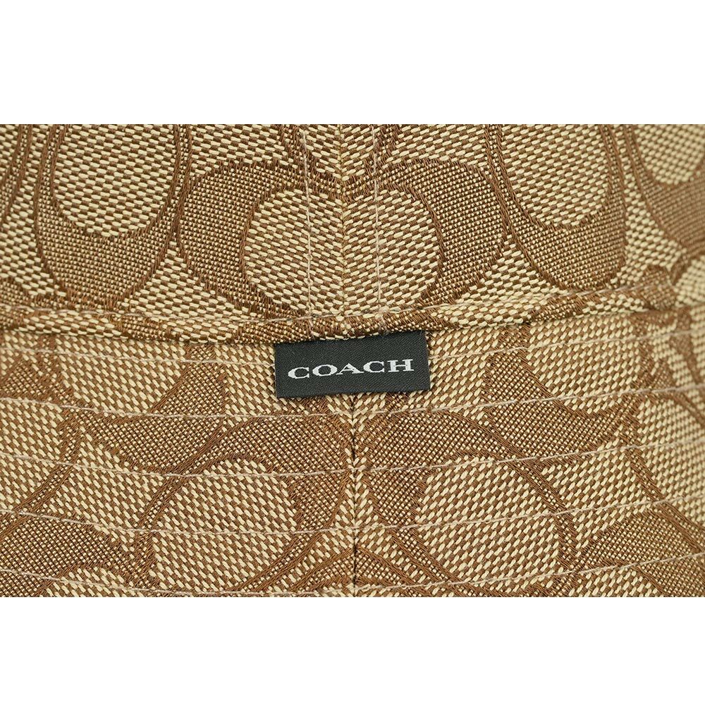 【COACH】滿版CC Logo 緹花布漁夫帽  XS-S  / M-L (卡其色)CW765 KHA