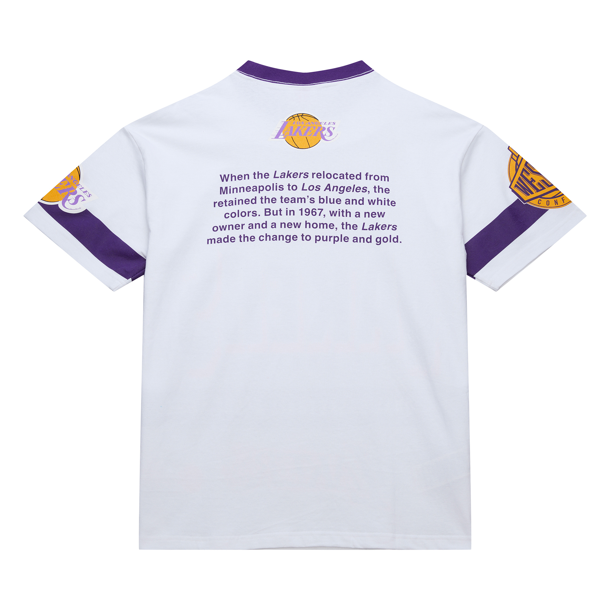 Mitchell & Ness TEAM ORIGINS PREMIUM SS TEE LA LAKERS 白 短袖 MN25ATS12LAL [台灣現貨]