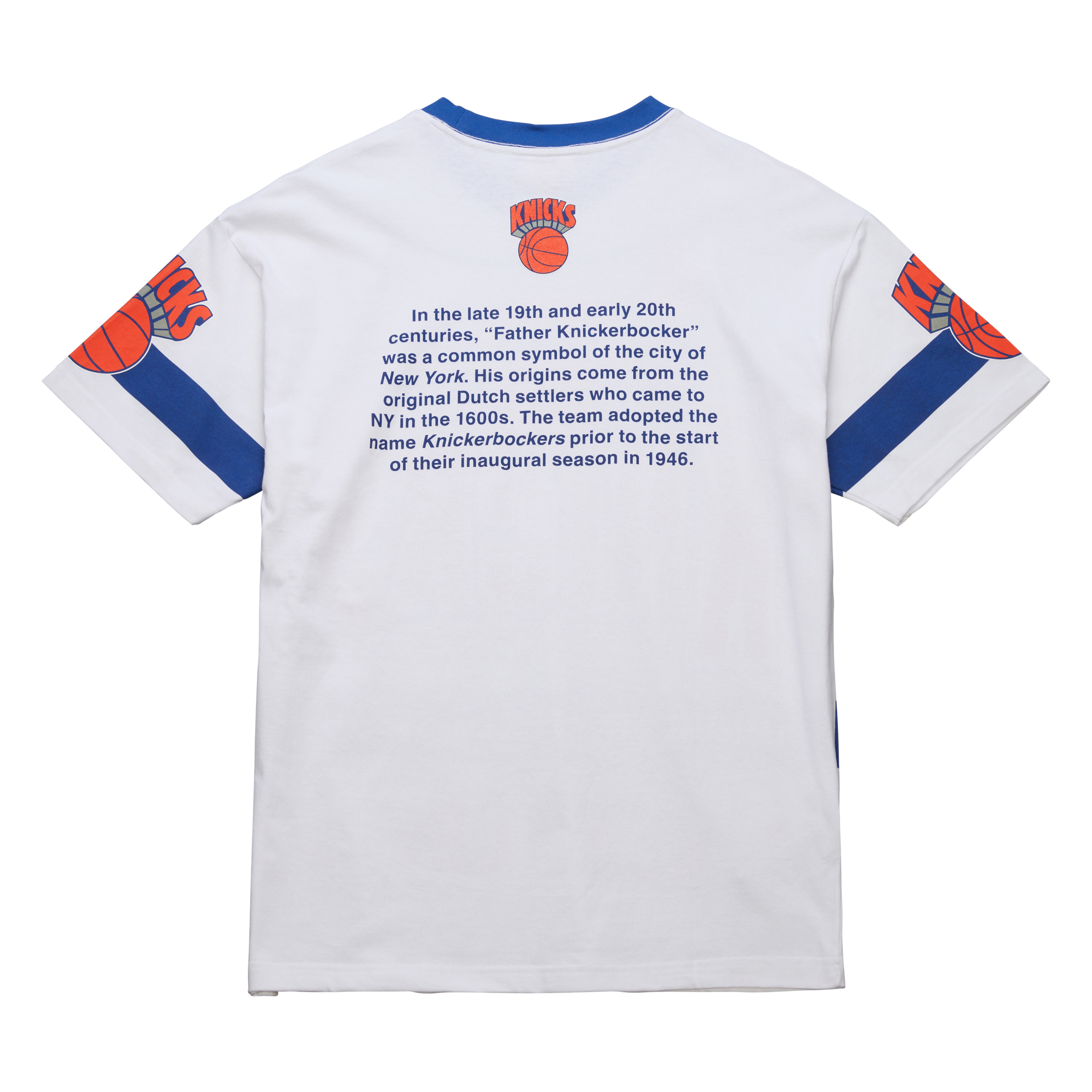 Mitchell & Ness TEAM ORIGINS PREMIUM SS TEE NEW YORK 白 短袖 MN25ATS12NYK [台灣現貨]