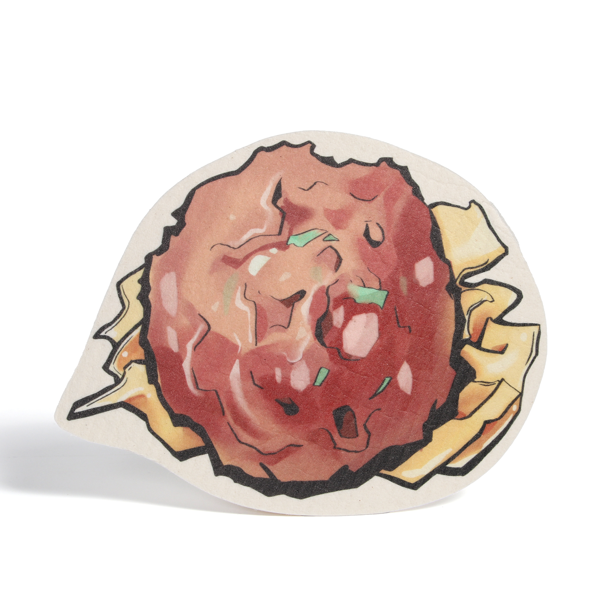 LEAFFY daichafan beef ball eco friendly cellulose sponge cloth