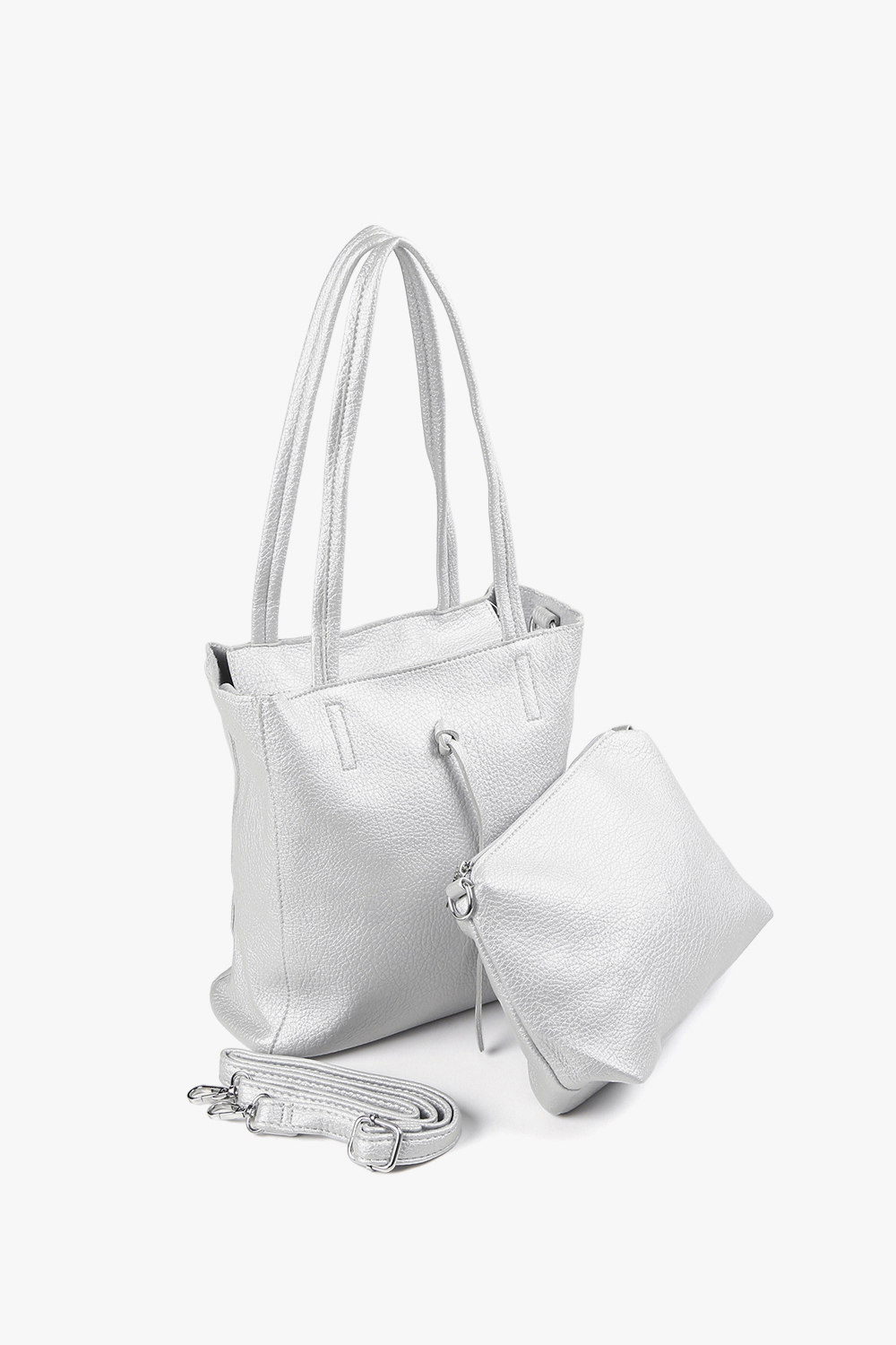 Mini Rosa 兩用小水桶包 銀色