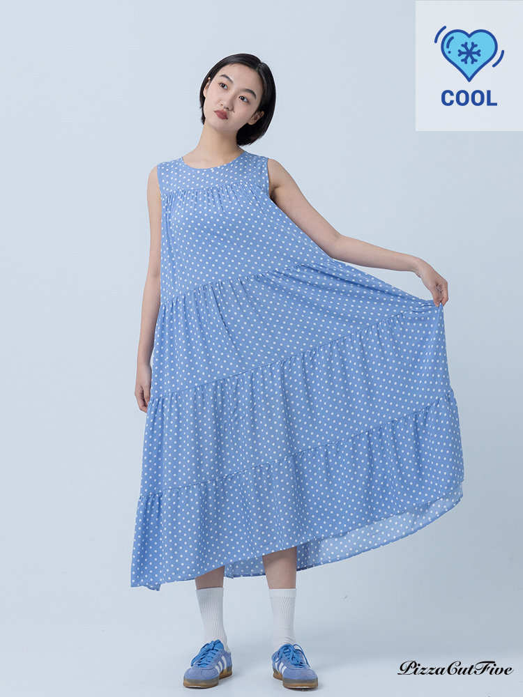 [兩件1580｜涼感洋裝]圓點蛋糕連身洋裝 PizzaCutFive PCF252486005