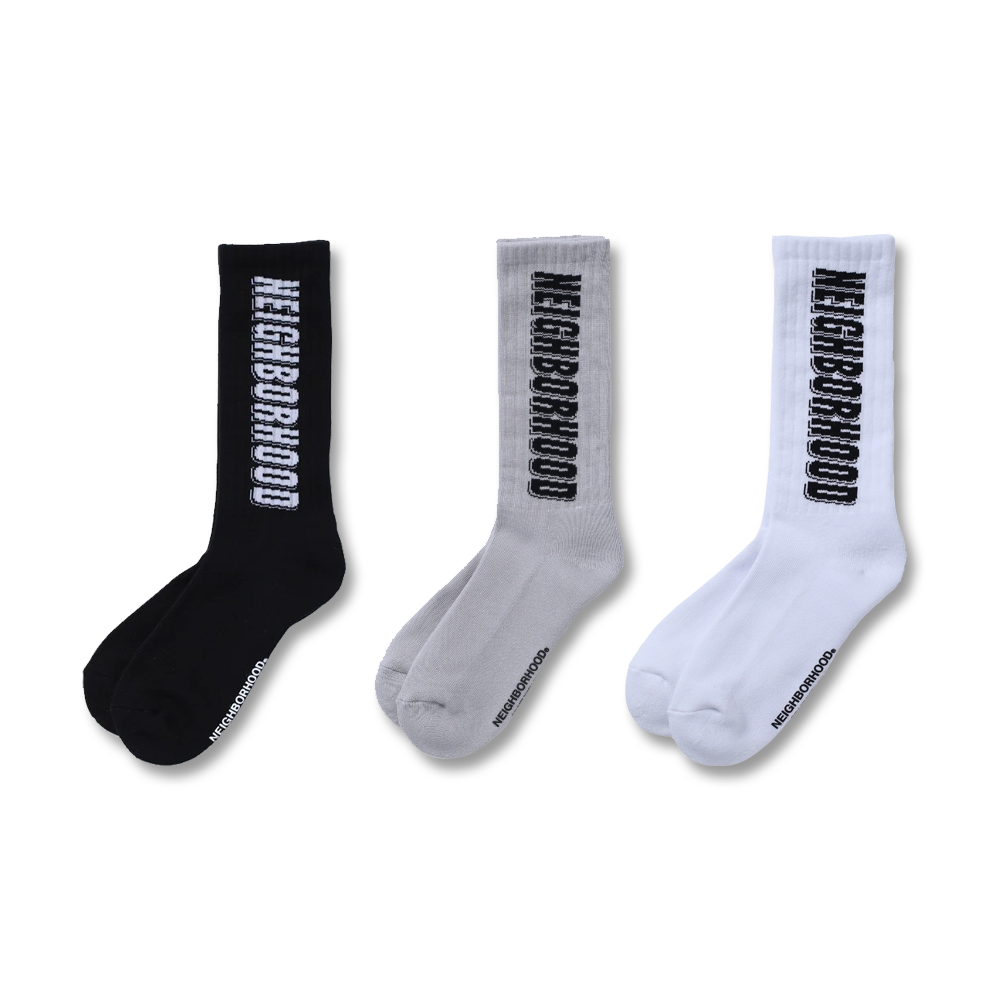 2025SS NEIGHBORHOOD LOGO SOCKS 襪子 長襪 3色 251WINH-UWM02