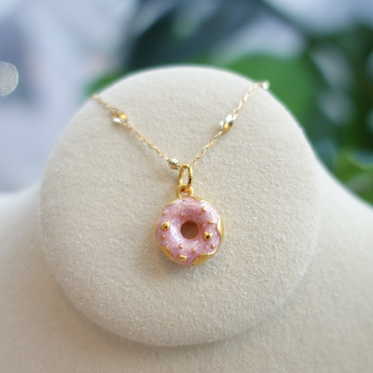 999足金手繪琺瑯系列 - 甜甜圈吊墜/掛件