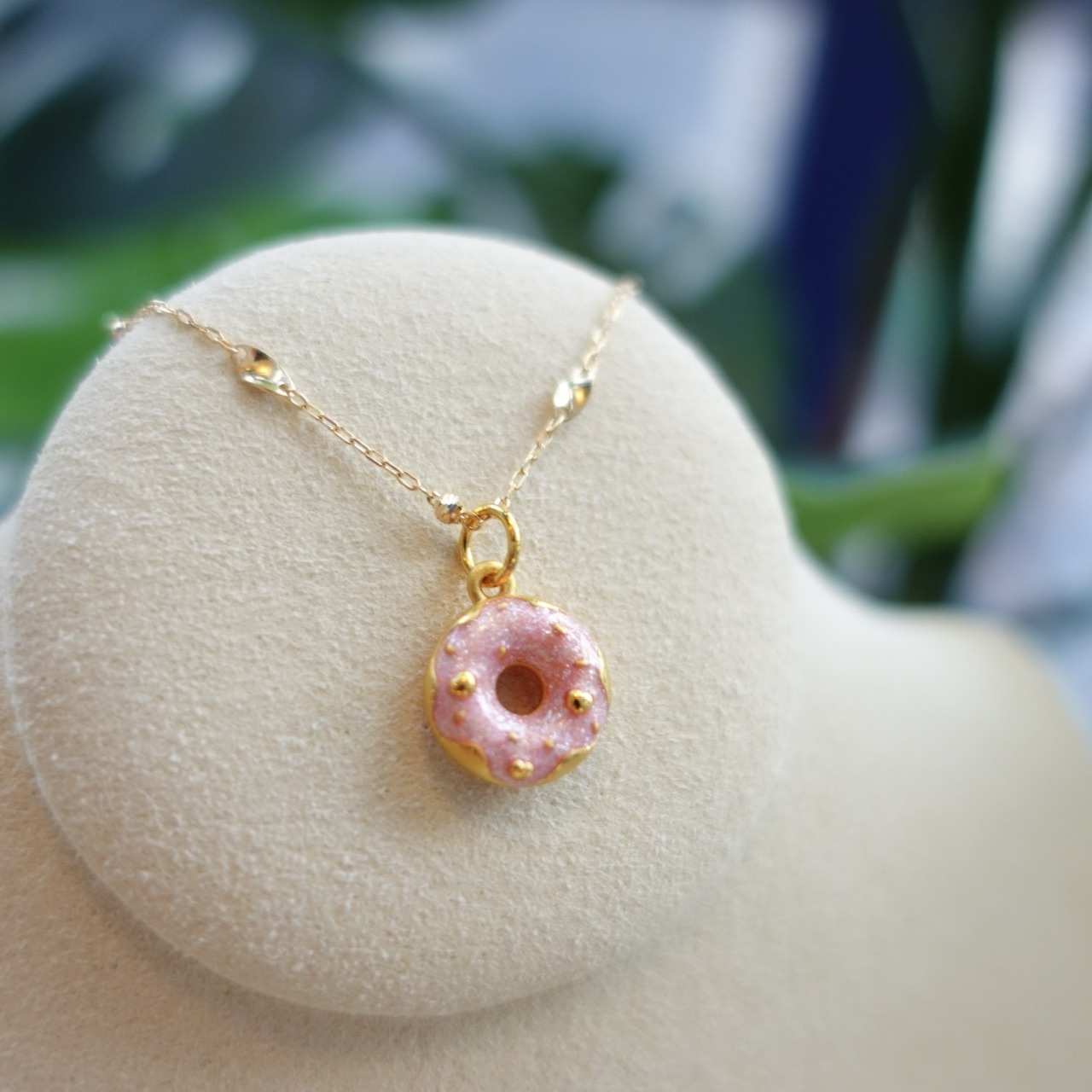 999足金手繪琺瑯系列 - 甜甜圈吊墜/掛件