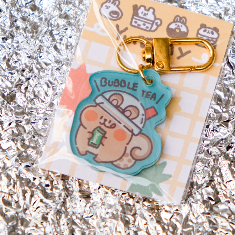 狗狗的小跳步，繪蹦砰！｜吃貨好朋友｜壓克力吊飾｜D款