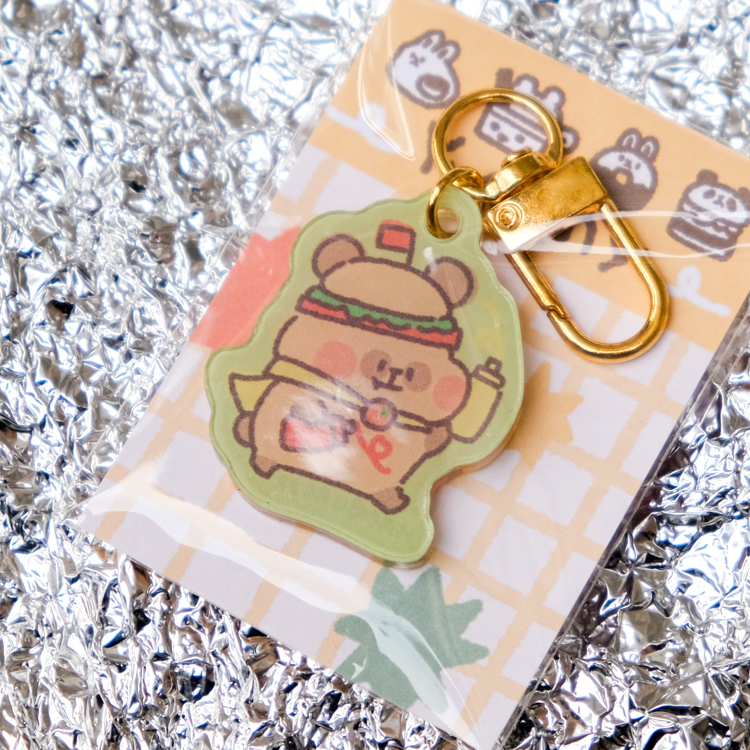 狗狗的小跳步，繪蹦砰！｜吃貨好朋友｜壓克力吊飾｜F款