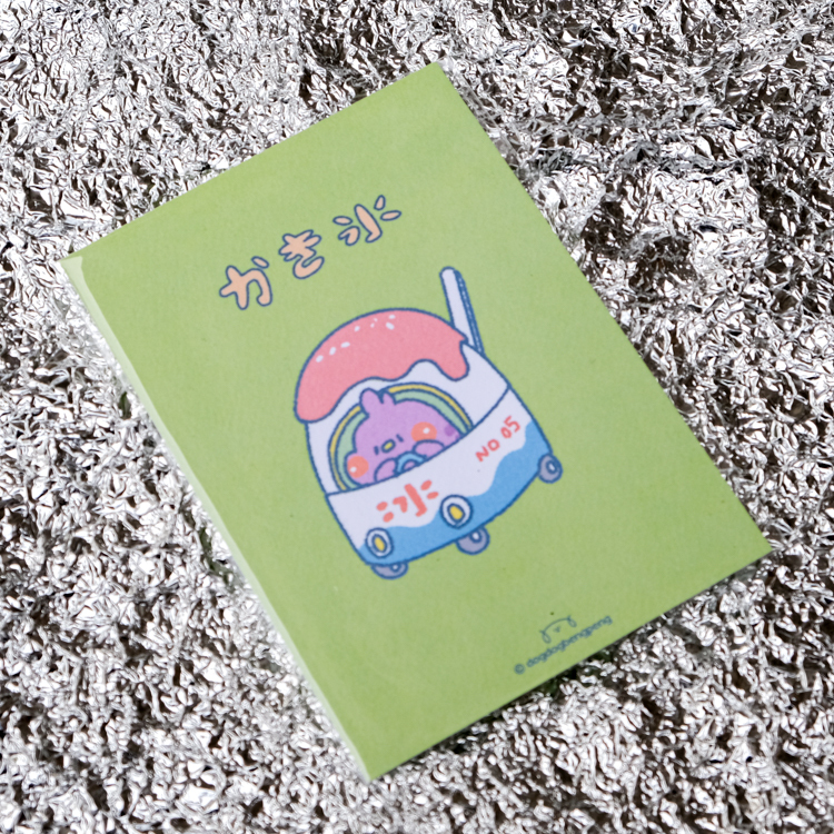 狗狗的小跳步，繪蹦砰！｜A6卡片｜刨冰車車