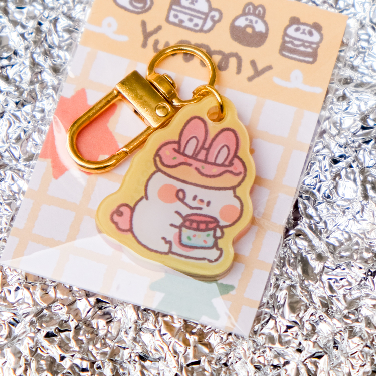 狗狗的小跳步，繪蹦砰！｜吃貨好朋友｜壓克力吊飾｜I款