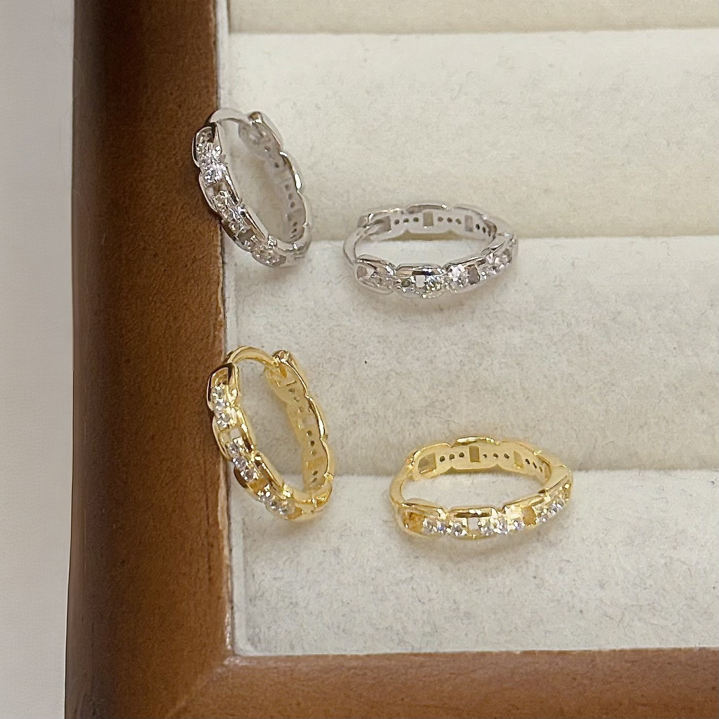 H11排鑽鏈條純銀易扣