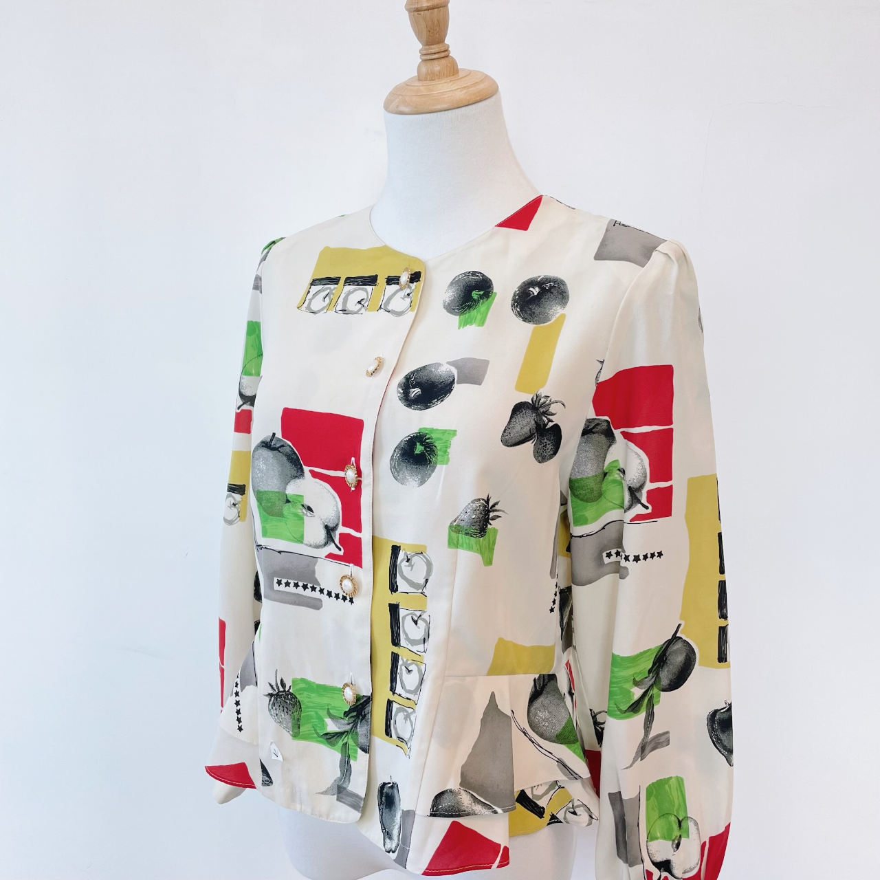 日本製抽象蘋果古著上衣
