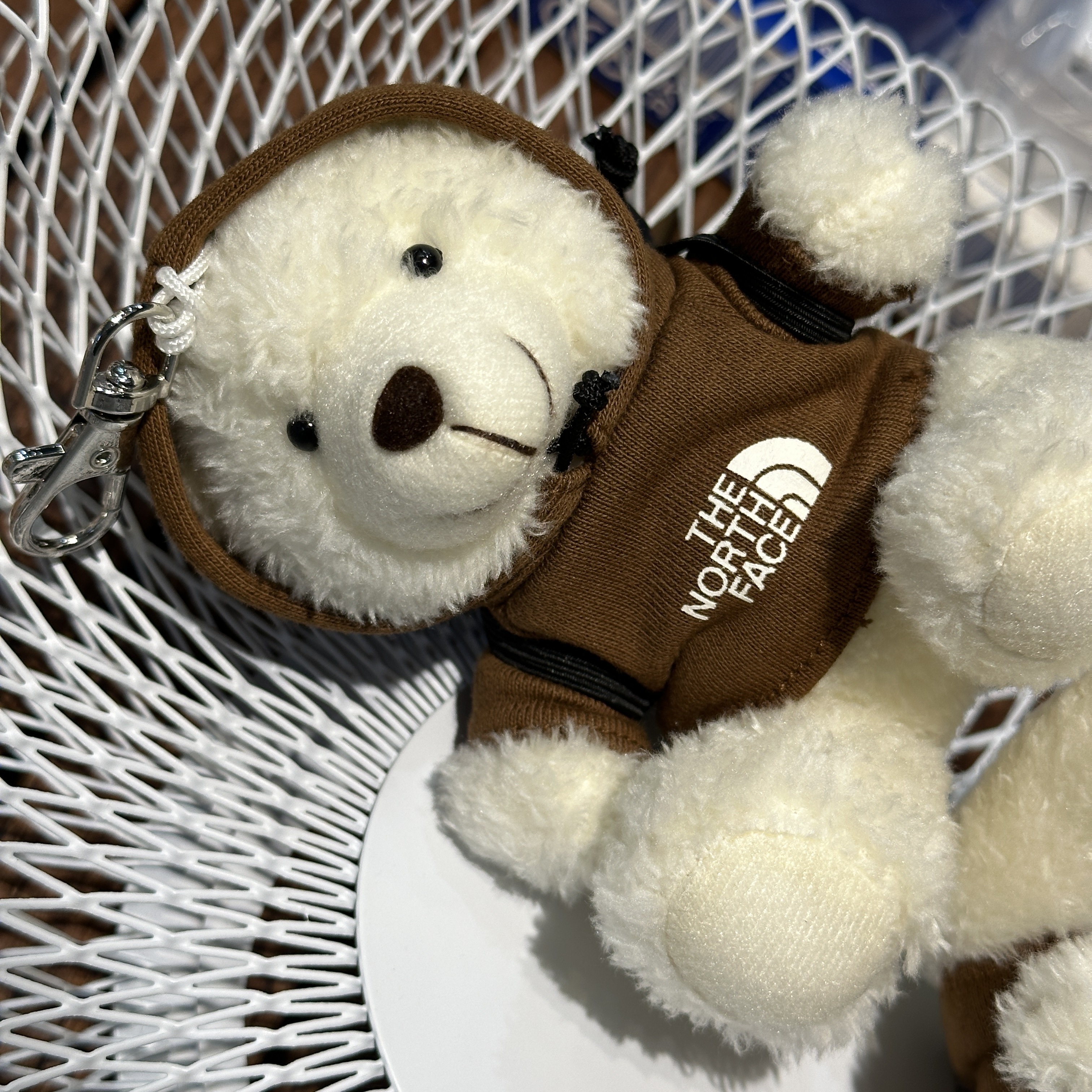 【現貨】The North Face 北臉 奶油色小熊 穿棕色帽Ｔ吊飾 鑰匙圈 NA5AR00J