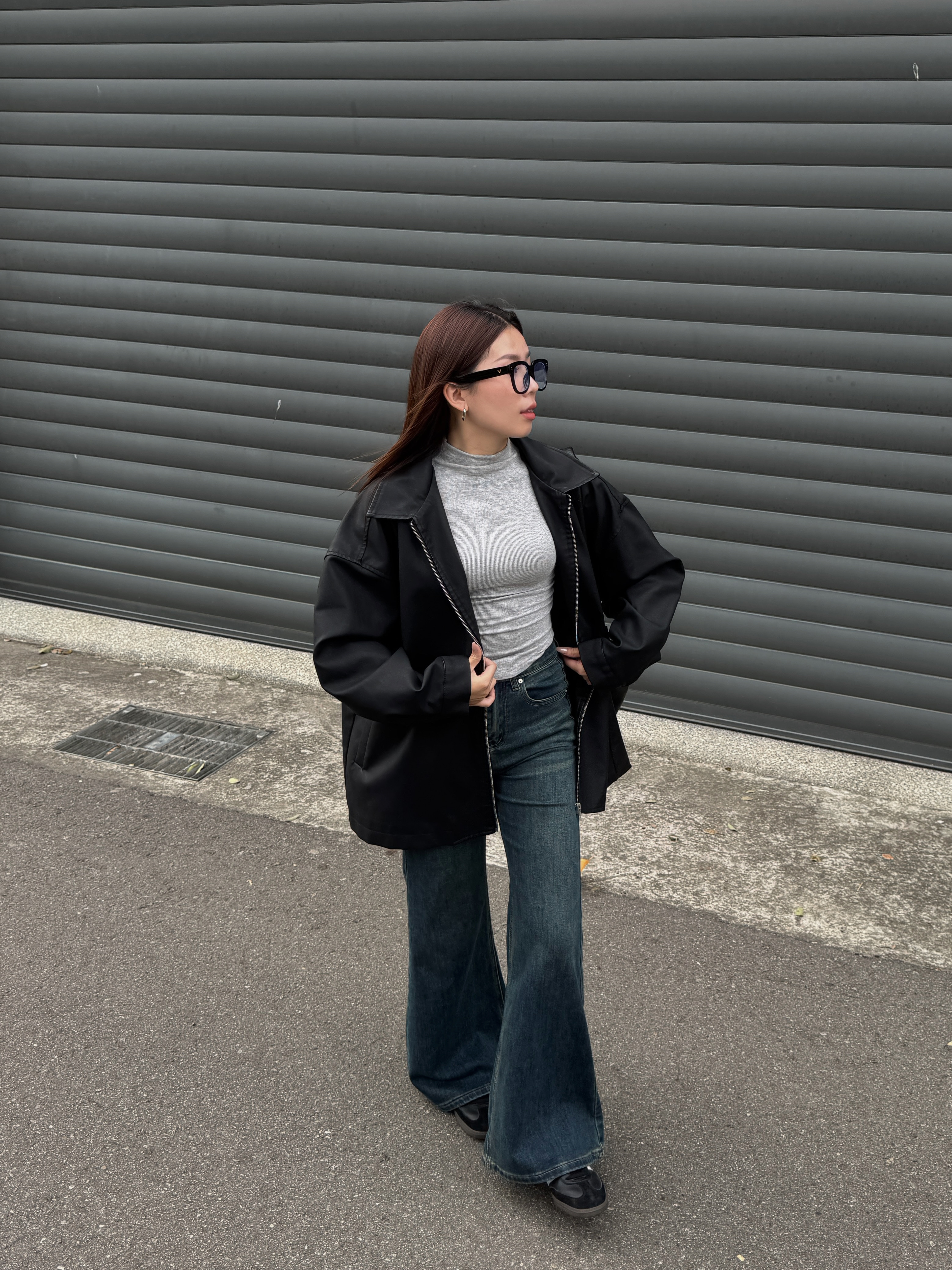 Unisex自訂款🌪️寬鬆霧面皮外套(2色)