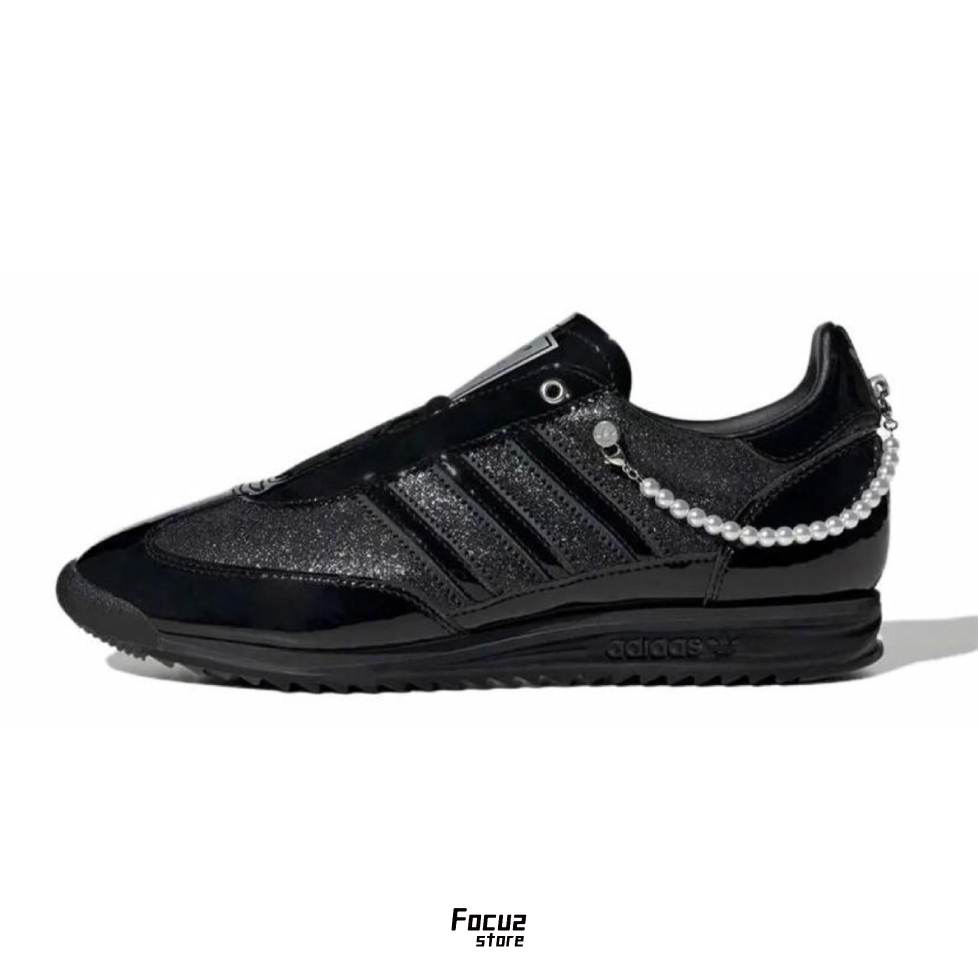 【Focus Store】現貨秒發 Adidas Originals SL72 Patent Pearls Wmns "Black Silver Metallic" 黑銀 珍珠 JQ2615