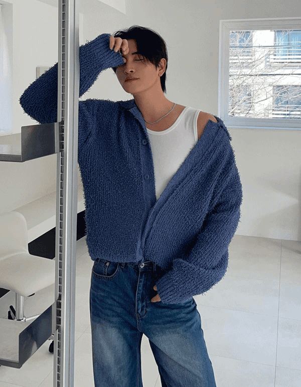 (韓國限時特價)尼珠科里鈕扣針織衫