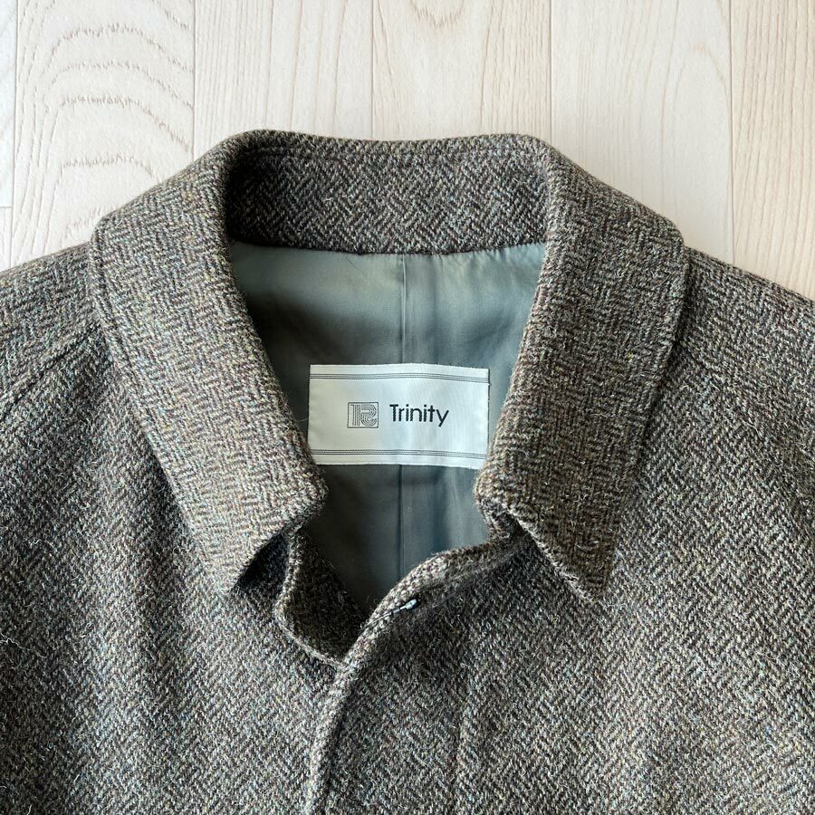 Trinity灰色羊毛長外套