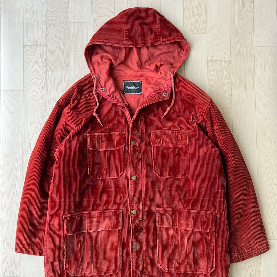 Marshall Lester棕紅色燈芯絨連帽外套