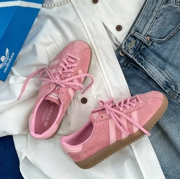 Adidas Originals Bermuda Glow Pink 梅果焦糖 粉 馬卡龍配色 德訓鞋 休閒鞋 GY7386
