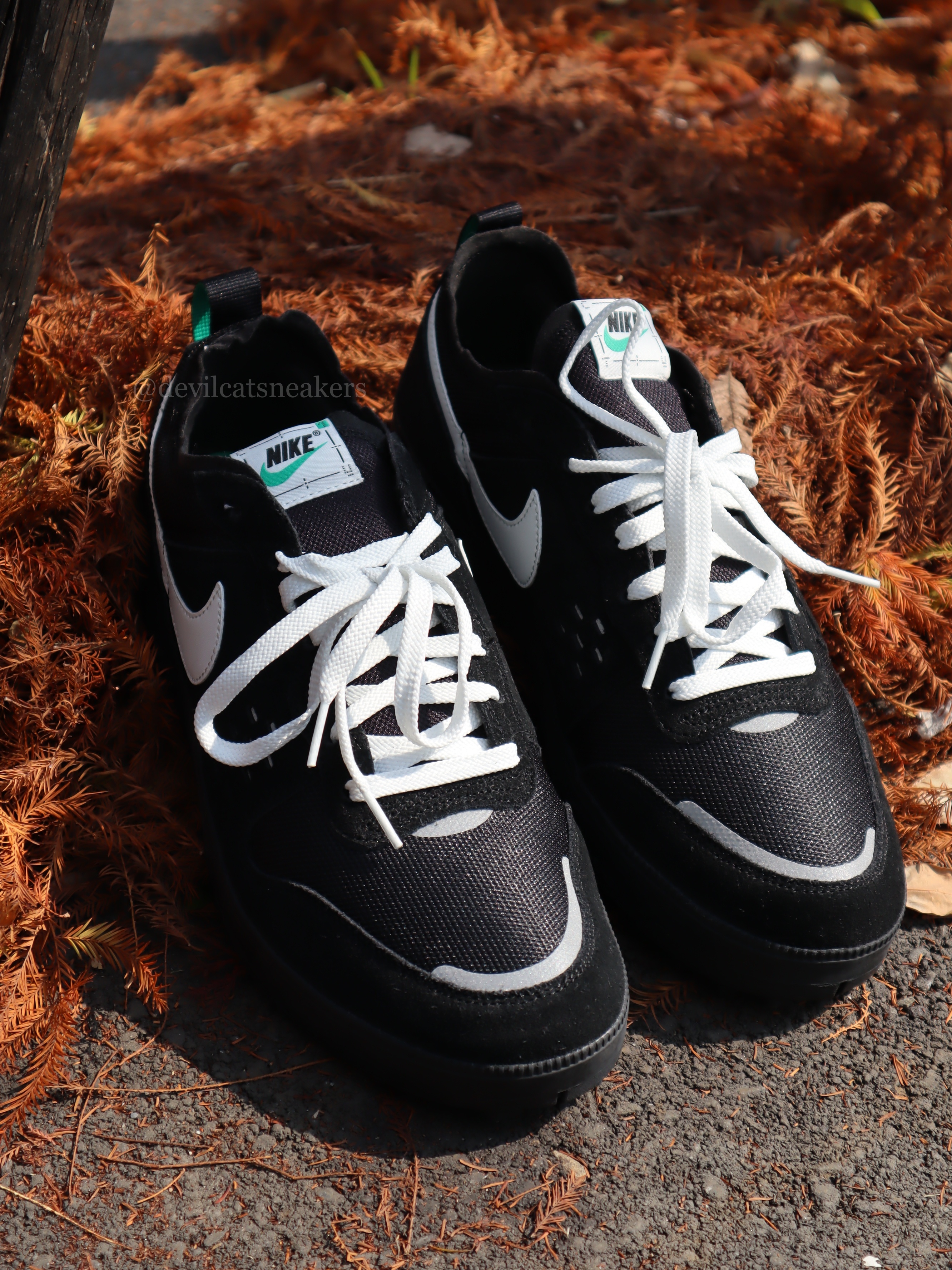 NIKE C1TY 'BLACK' 全黑 白勾 網布 麂皮 復古 男鞋 FZ3863-006