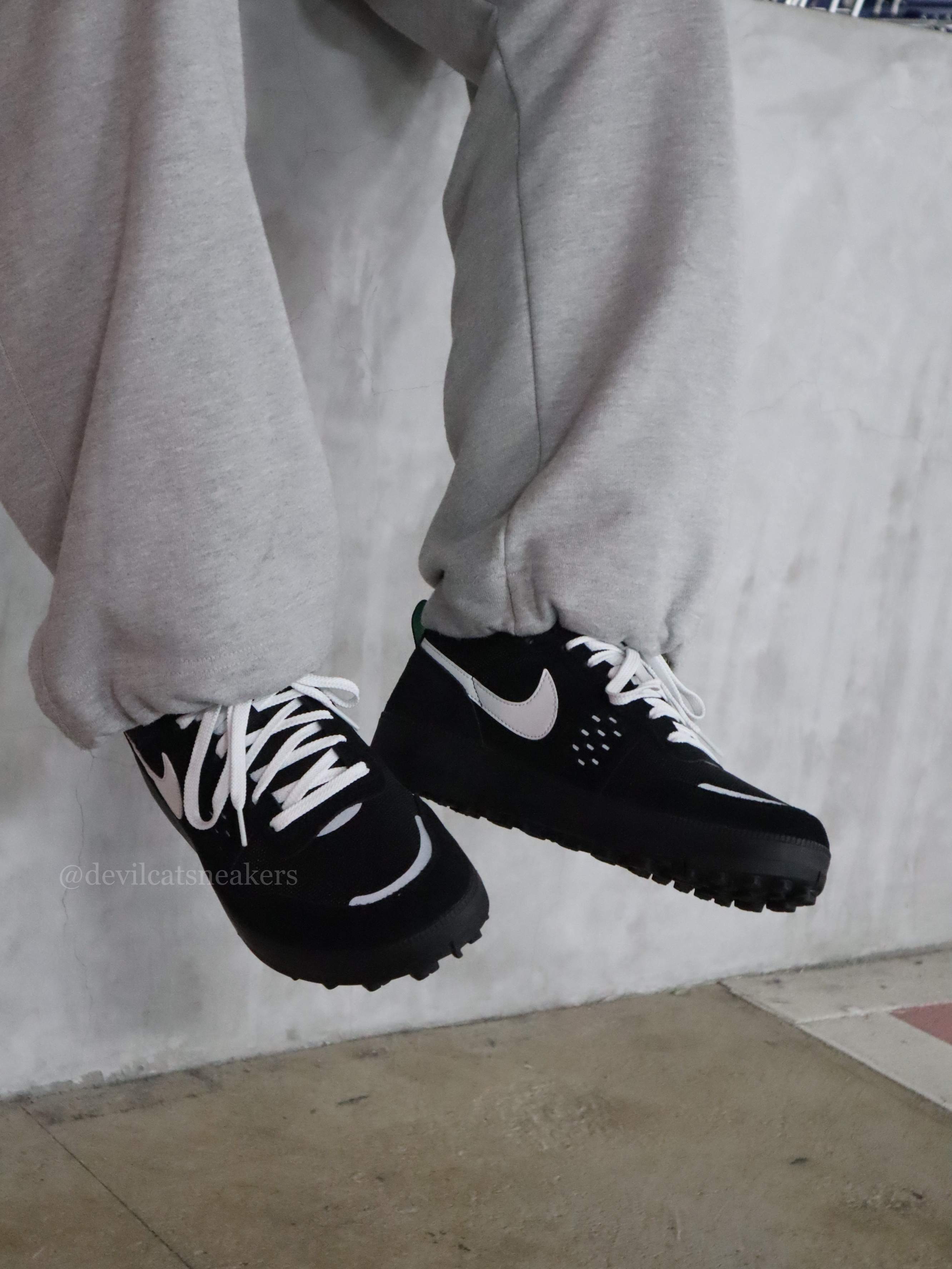 NIKE C1TY 'BLACK' 全黑 白勾 網布 麂皮 復古 男鞋 FZ3863-006