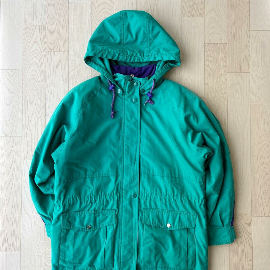 London Fog湖水綠色防風外套