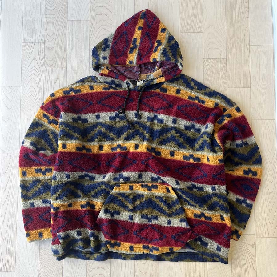 美國製酒紅色連帽衛衣