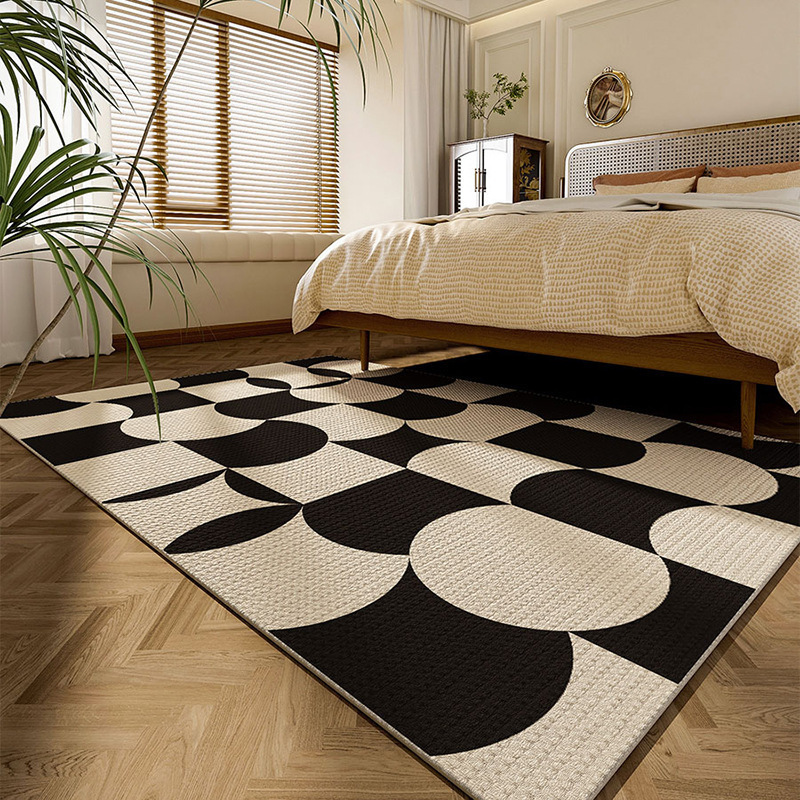 《5676》現代簡約奶油風地墊((圈絨))