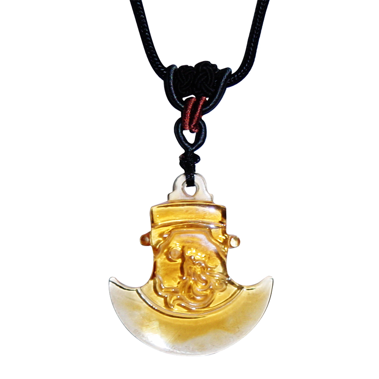 鹿港窯水晶琉璃｜福頭項鍊 福運臨門吉祥護佑開運納福