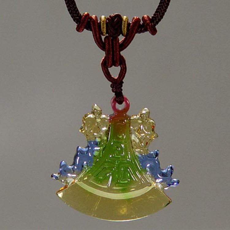 鹿港窯水晶琉璃｜福頭項鍊 福運臨門吉祥護佑開運納福