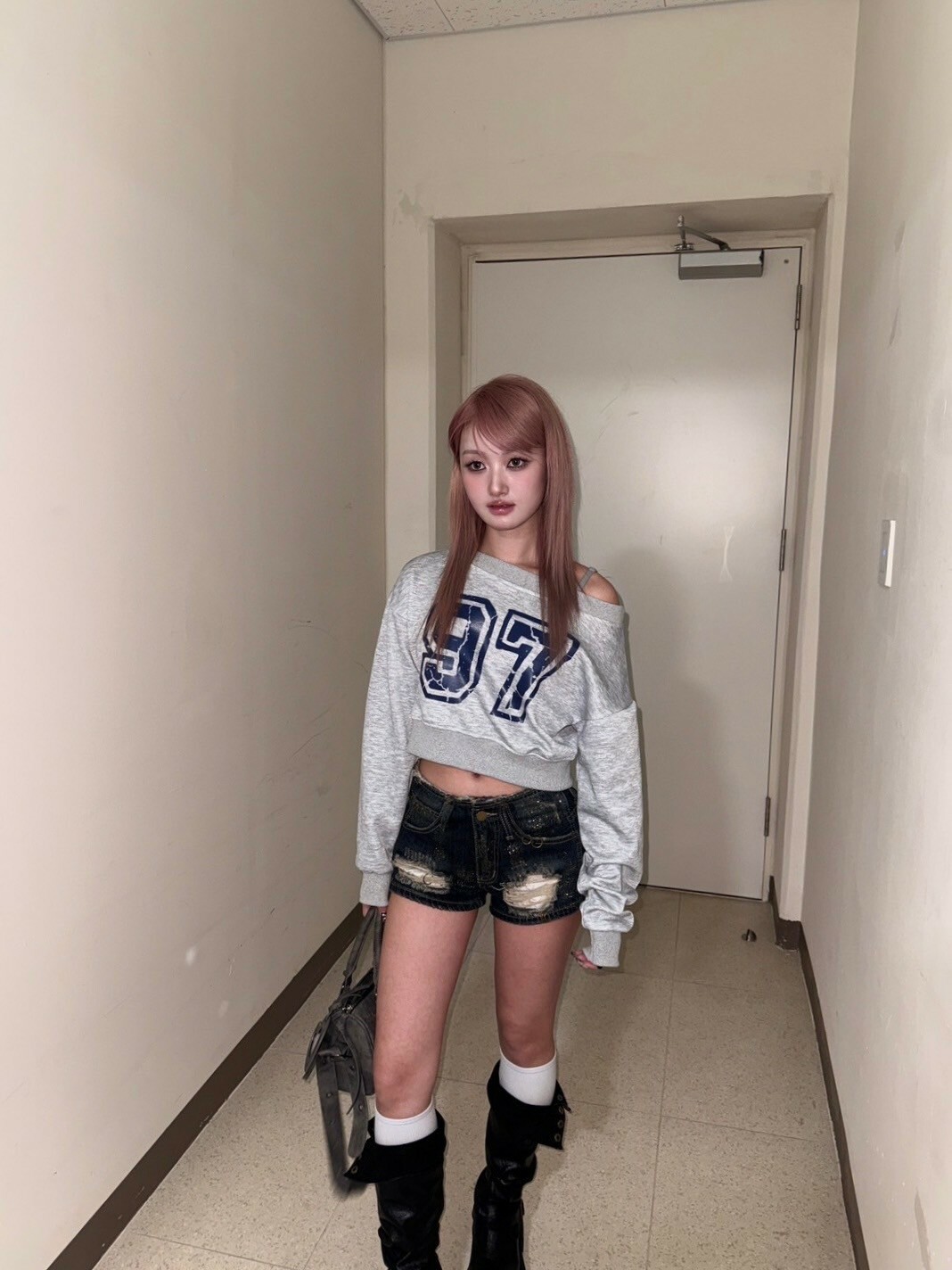 美式甜心🧁97斜肩上衣