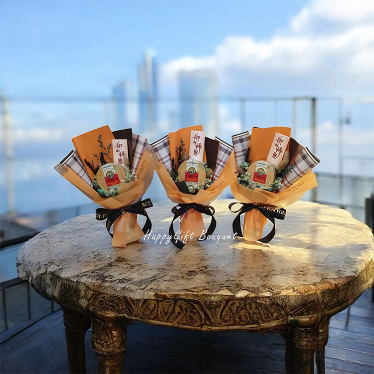 京都安川貝枇杷膏潤喉糖花束,送老師的花束,謝謝老師的花束,畢業送老師的花束