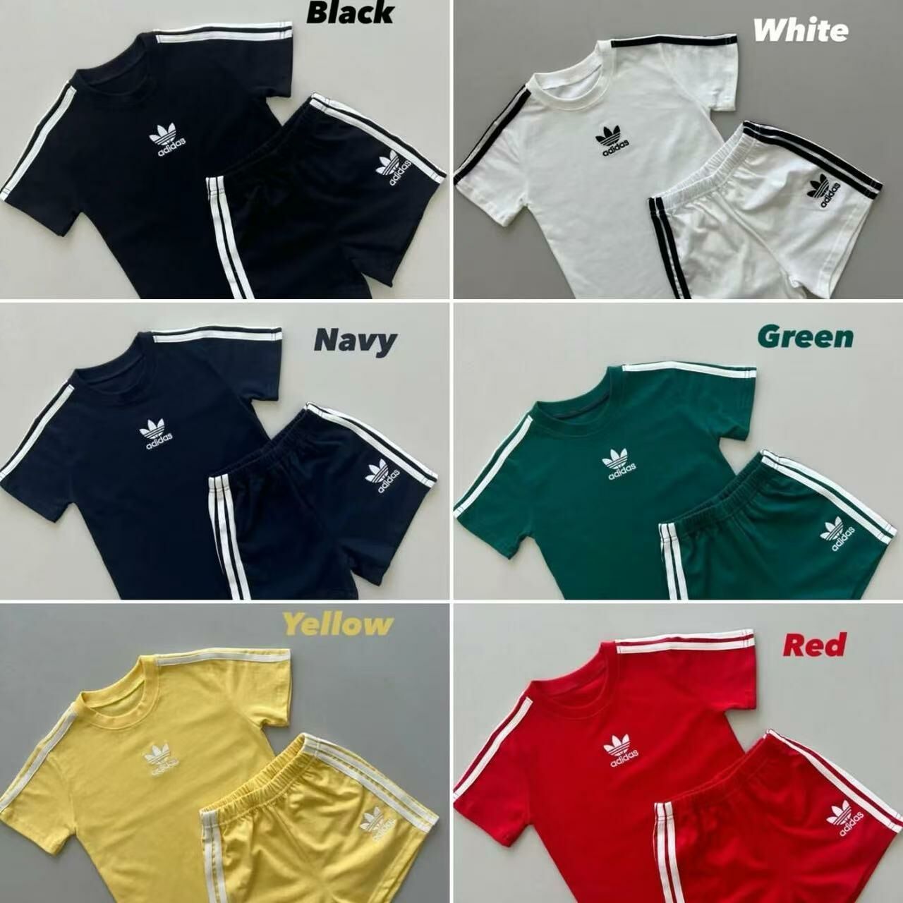 廠單AD經典三條槓高定夏款套裝