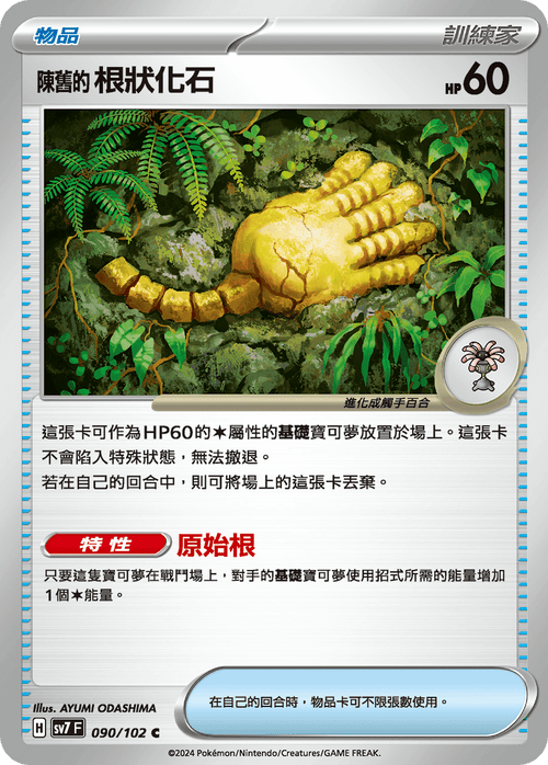【SV7F 090/102 C】陳舊的根狀化石 C
