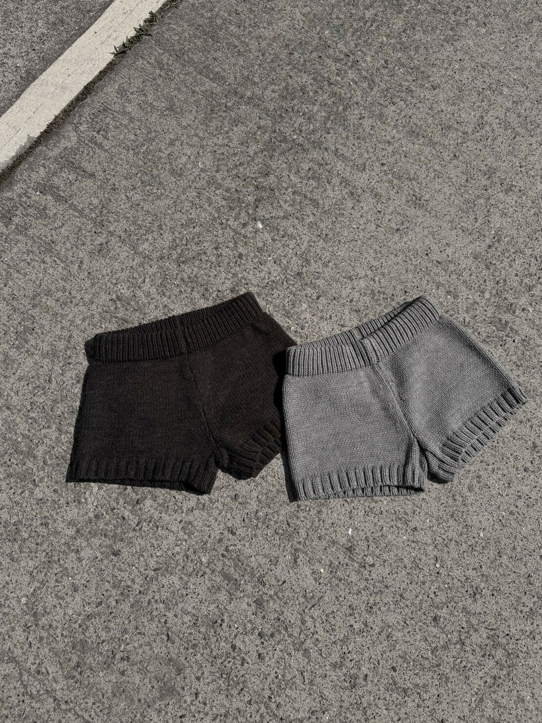 韓女傭懶感🍯針織短褲2colors