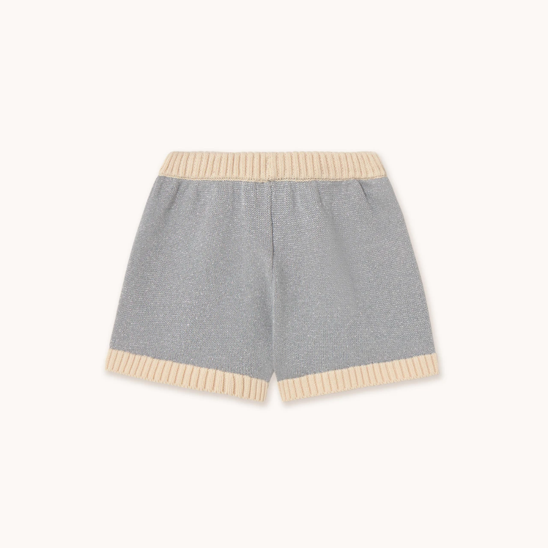 TINYCOTTONS│METALLIC PANT金屬短褲．silver metallic