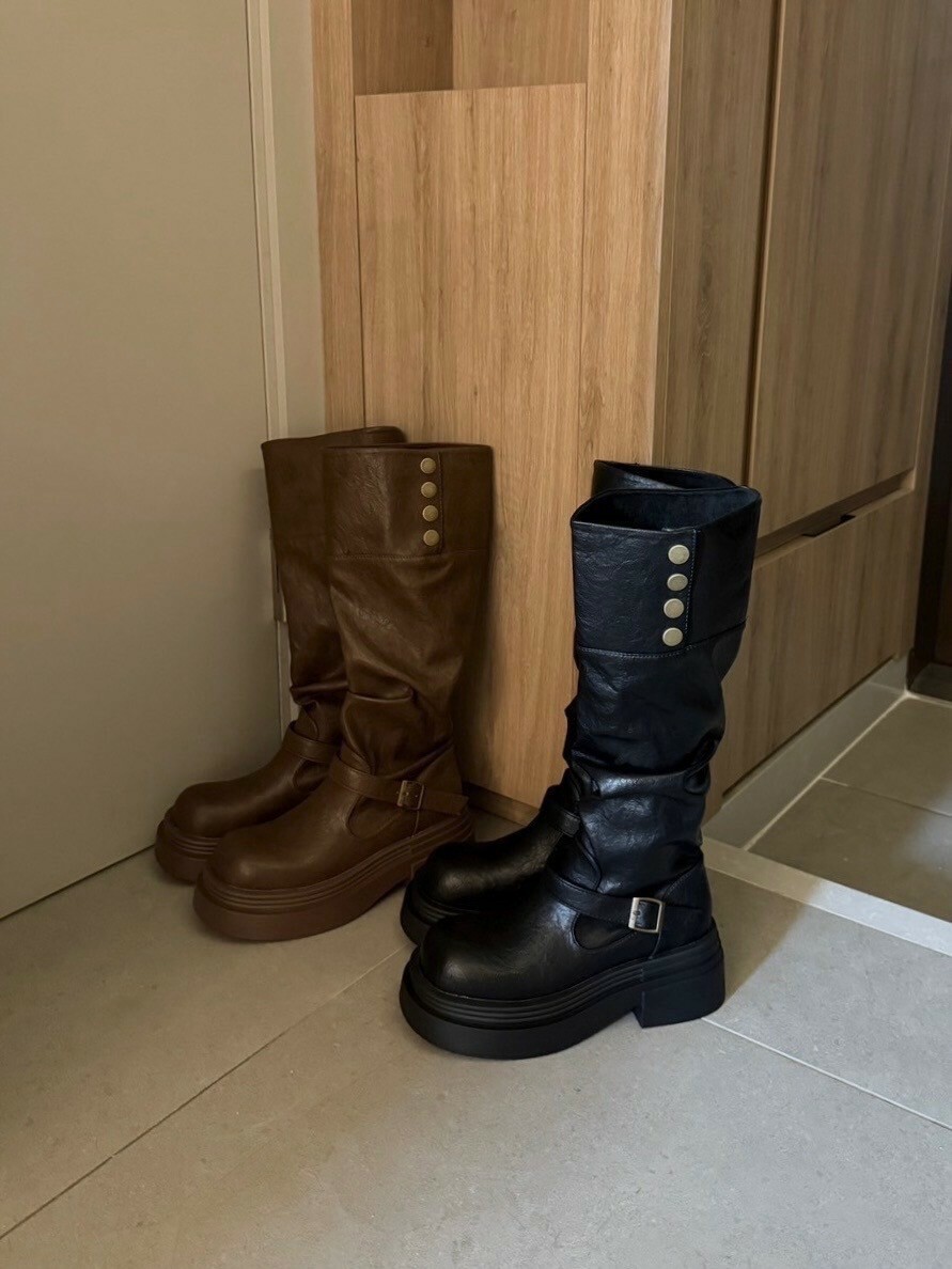 堆堆靴2.0 廢土風 多種穿法設計感長靴 2colors