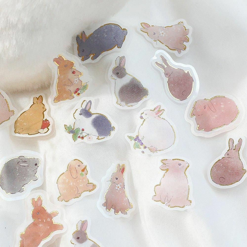 兔子 45入箔押和紙貼紙包 IPPAI ｜日本BGM