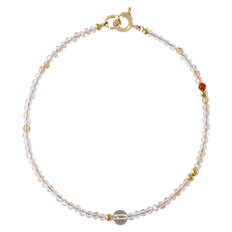 銅包金]MARIGOLD內在低語黃水晶手鍊【KMD471】-黃水晶