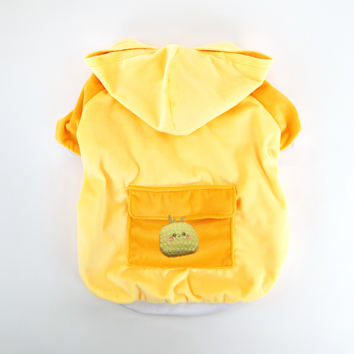 Velvet Hoodie Jacket (Yellow)