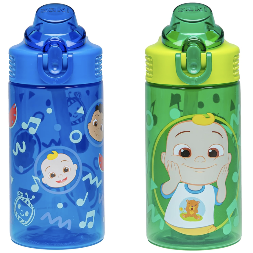 美國 Zak Designs Cocomelon 16oz 兒童吸管水樽 (2個裝)
