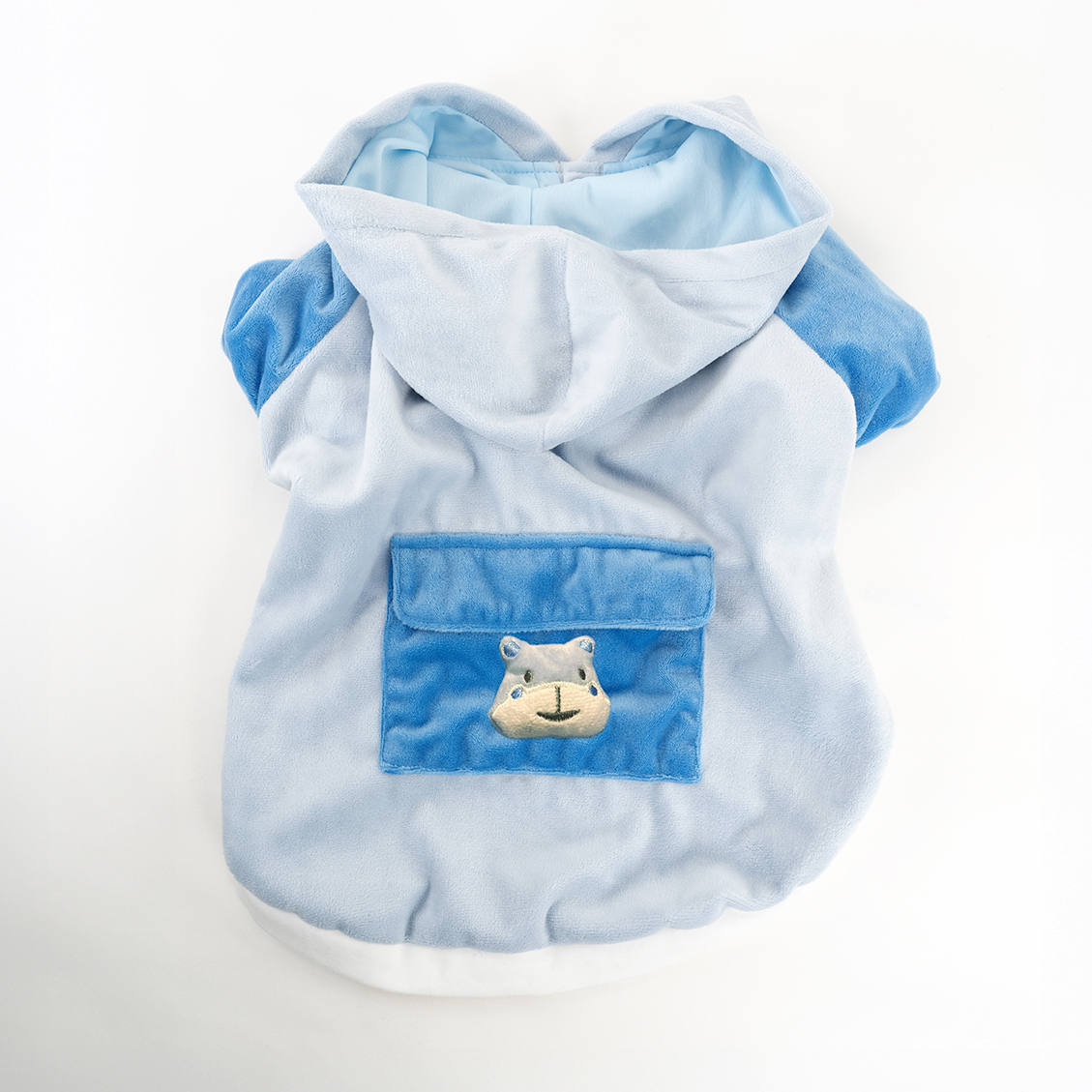 Velvet Hoodie Jacket (Blue)