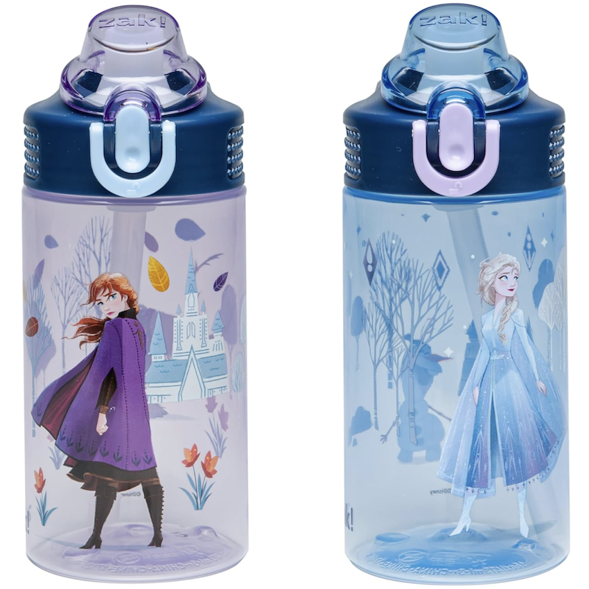 美國 Zak Designs Frozen 16oz 兒童吸管水樽 (2個裝)